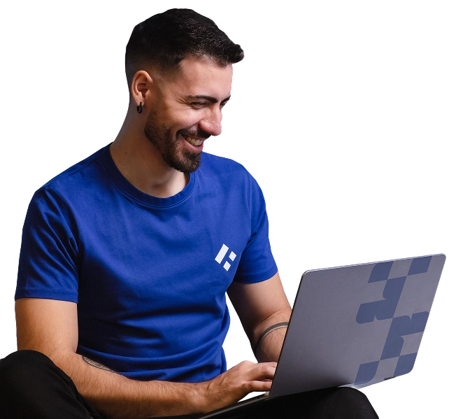 Trio engineer working on a laptop